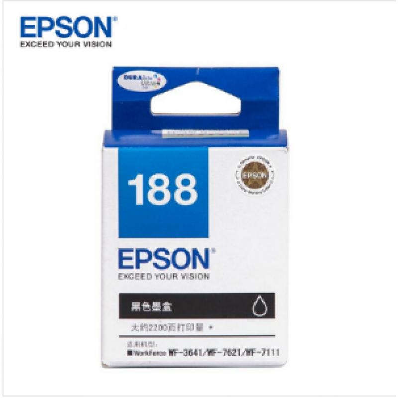 爱普生(EPSON) T188 墨盒 适用于EPSON WF-7621 7111 WF-3641颜色：黑色 t1881